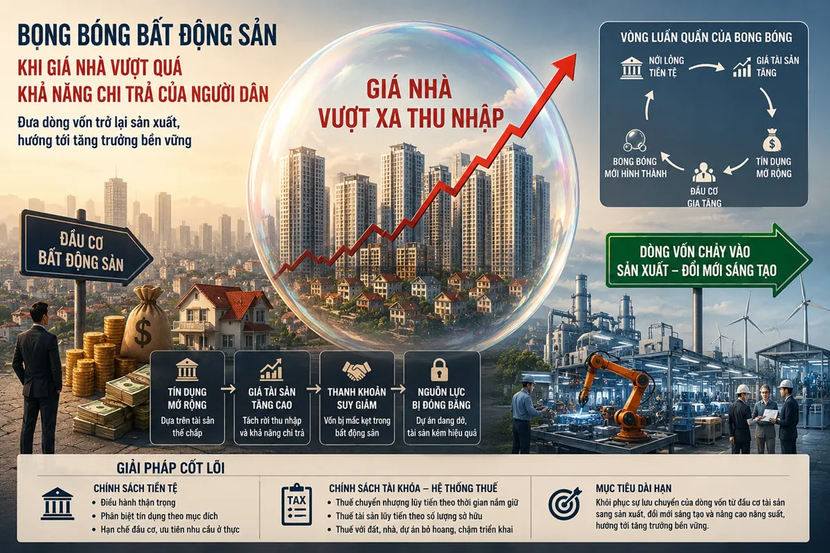 Bong bóng bất động sản: Khi giá nhà vượt quá khả năng chi trả của người dân