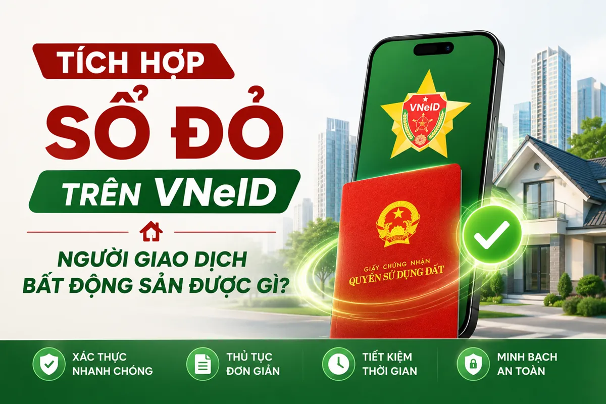 Tích hợp sổ đỏ trên VNeID, người giao dịch bất động sản được gì?